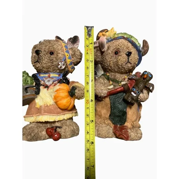 Thanksgiving Bears Autumn Harvest Decorative Collectible Figurine Set - Picture 12 of 13